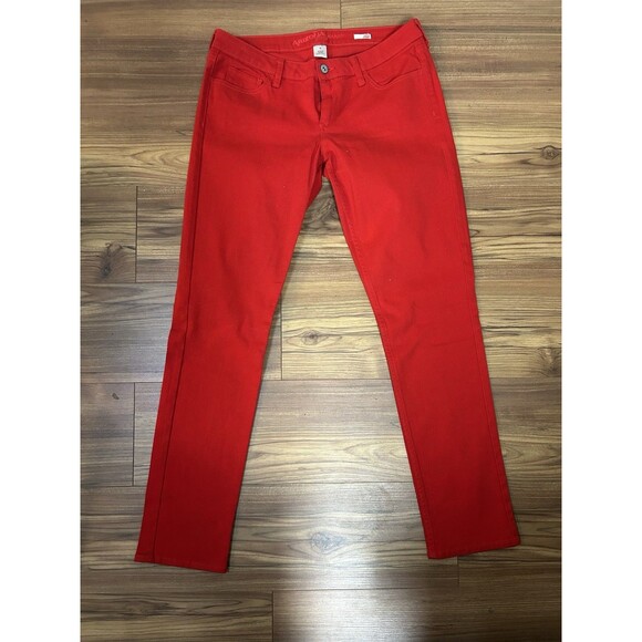 Denim - Arizona Jeans Super Skinny Red Denim Womens Size 13 Stretch Y2K